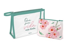 NECESSAIRE C/2UN - QUE SUA VIDA SEJA LINDA