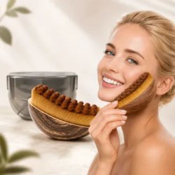 Kit com 2 Escovas Faciais para Drenagem Linfática e Skincare