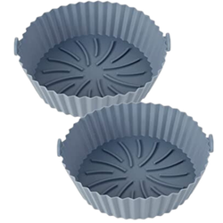 2x Formas de silicone reutilizável para Airfryer
