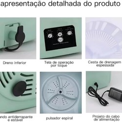 Mini máquina de lavar roupa dobrável portátil