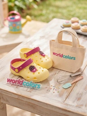 BABUCHE BABUCHE POP MINI - AMARELO BB/PINK 124044 WORLDCOLORS