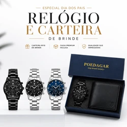 Relógio Masculino + Carteira de brinde