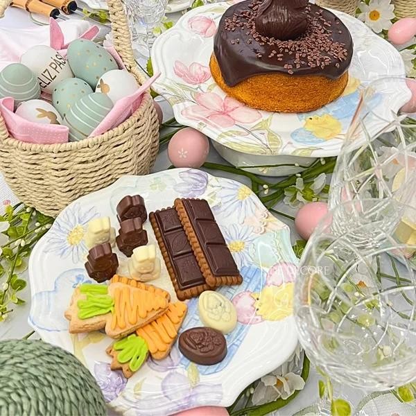 Petit Four em Cerâmica Laurem Flower- 20 cm
