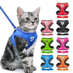 Coleira Peitoral Para Gatos Coleira Com Guia 