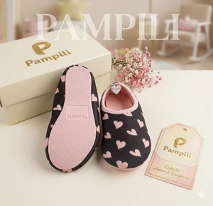 SAPATILHA PAMPILI BEM-ME-QUER PRETO/ROSA GLACE TEC 648002 
