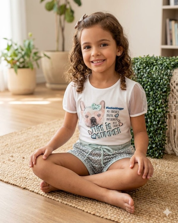 CONJUNTO VERAO FASHION DOGS PETIT CHERIE INFANTIL - 17112