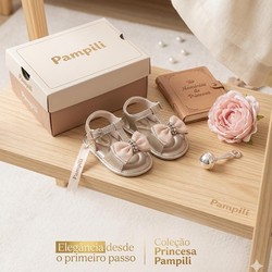 SANDALIA BABY PAMPILI CAMOMILA DOURADO 260100 