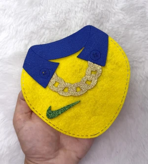 Camiseta Brasil Corrente de Ouro - Feltro - 4 UNID