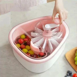 Lavadora Manual de Frutas, Verduras e Legumes com Cesto Giratório
