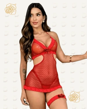 CAMISOLA PAIXÃO TULE 3 PEÇAS