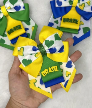 Laçarote Coração Brasil - Copa - 3 unid 