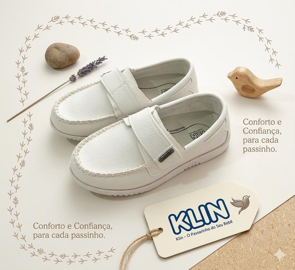 SAPATO MOCASSIM INFANTIL MASCULINO SIDER BRANCO KLIN - 296009