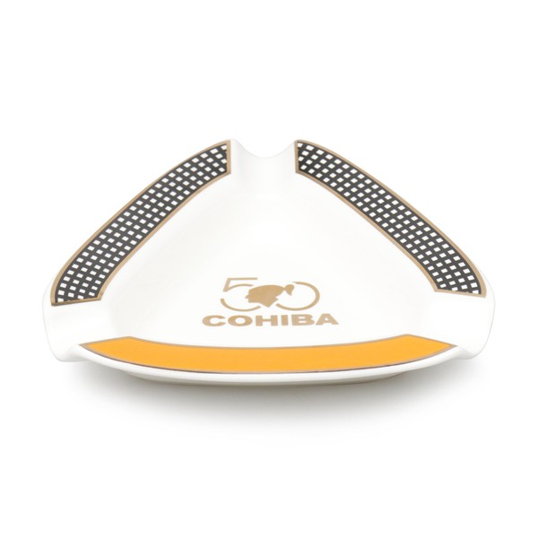 Cinzeiro para 3 Charutos de Cerâmica 50 Anos Cohiba - Branco