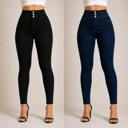 Kit 2 Calças Lipo Jeans Modeladoras - |DIRETO DA FÁBRICA|