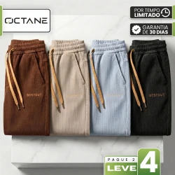 [PAGUE 2, LEVE 4] Kit de Calças Bestout Masculina em Veludo e Algodão com Cordão + BRINDE Surpresa!