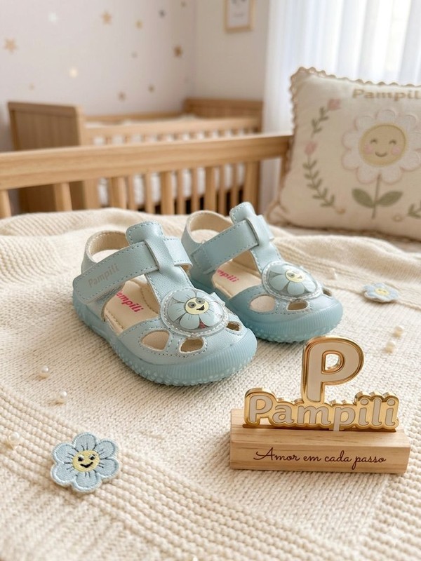 TENIS PAMPILI BABY CALCE AZUL MISTY 657023 