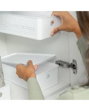 Tampa Cesto Flow 27x22x1,3cm Branco