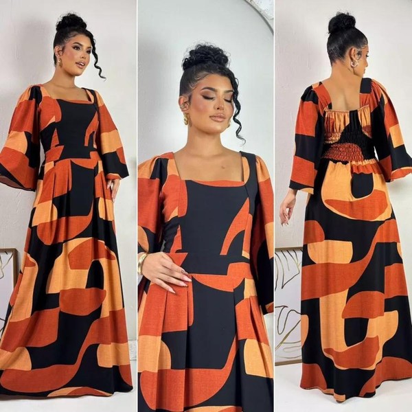 Vestido longo estampado ipanema 