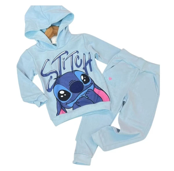 Conjunto De Moletom - Stitch Com Capuz 