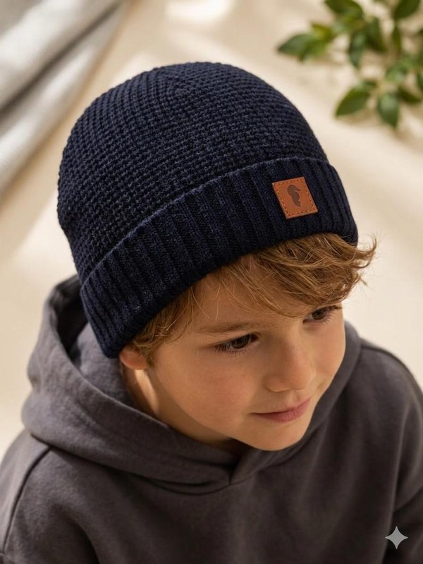 GORRO EM TRICO PATERNOLLI MARINHO ONDA MARINHA 1009701 