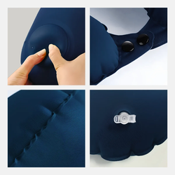 Travesseiro Almofada de Pescoço Inflável e Portátil - AZUL E