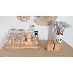 Pote Vidro com Colher e e tampa Rolha 240 ml Transparente