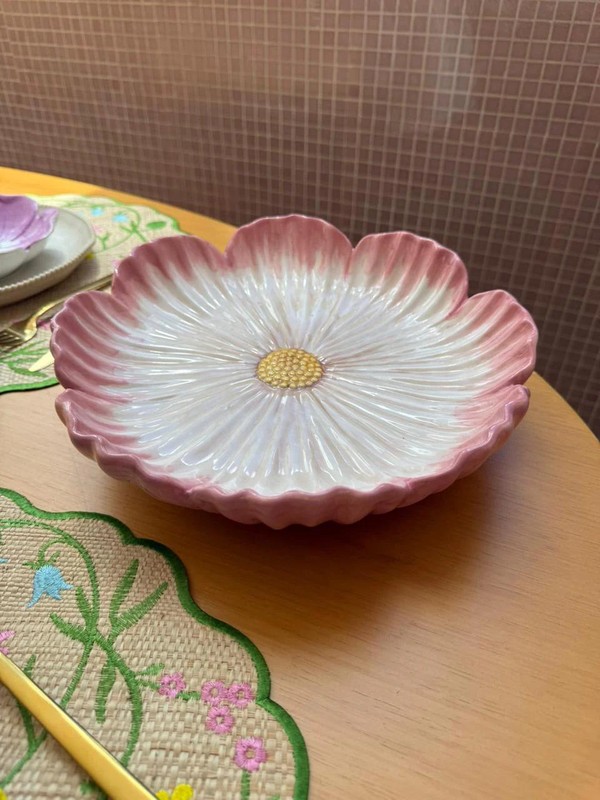 Boleira Flor de Aurora em Cerâmica - 27cm