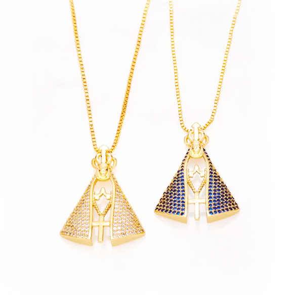 (COMPRE 1 LEVE 2) Colar Nossa Senhora Aparecida - Dupla Face