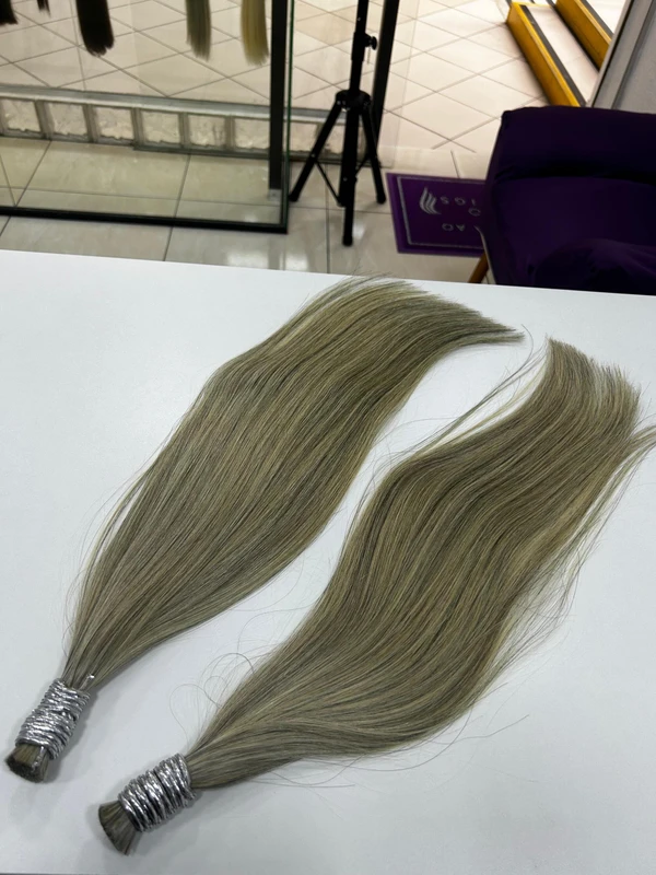 Cabelo Vietnamita Loiro Mesclado 55cm - 100gr