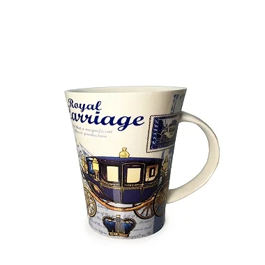 Caneca em Porcelana Carruagem (350ml) - Azul