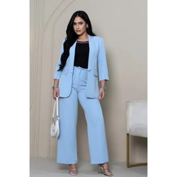 Conjunto Feminino Alfaiataria Premium – Blazer Moderno + Calça Pantalona Elegante
