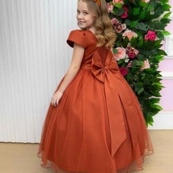 Vestido Glamour - Terracota Brilhoso