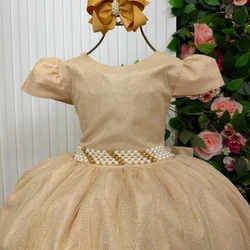 Vestido Luxo Longo - Dourado Brilhoso 