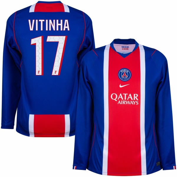 Camisa PSG Home 2026/27 Vitinha 17 - Manga longa