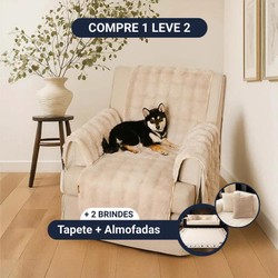 [COMPRE 1 LEVE 2] Capa de Sofá SoftGuard [BRINDES] Kit almofadas + Tapete