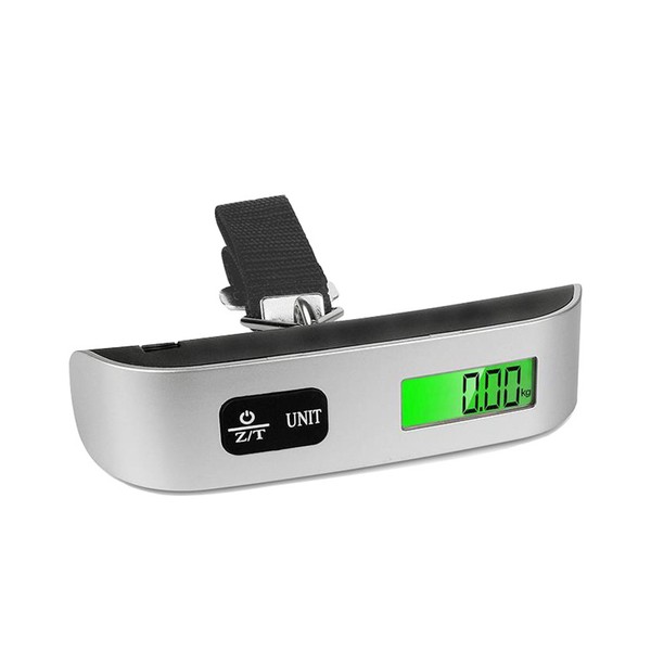 Balança portátil digital display lcd 110lb/50kg bagagem eletrônica pendurado mala de viagem pesa saco de bagagem ferramentas de equilíbrio de peso