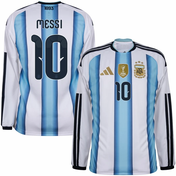 Camisa Seleção Argentina Home 2026/27 Messi 10 - Manga longa