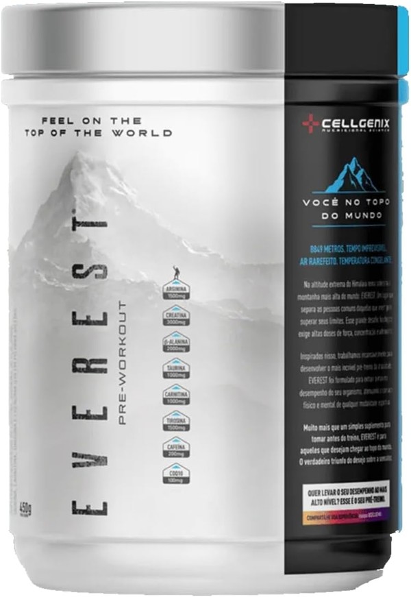 PRÉ TREINO EVEREST C/ CREATINA TIROSINA COQ10 - 450G - CELLGENIX 