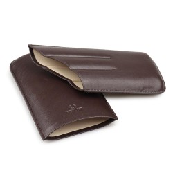 Porta 3 Charutos em Couro Nerone Classy - Marrom