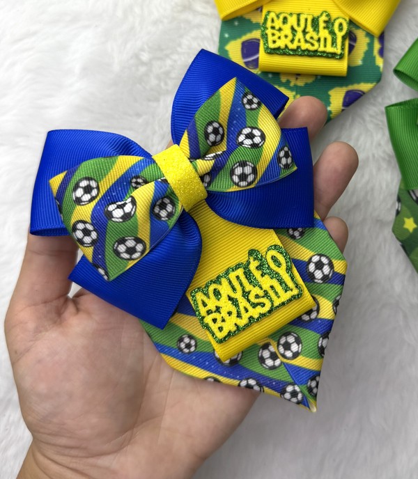 Gravata Aqui é o Brasil- Copa - 3 unid 