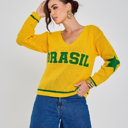 Blusa Tricot Brasil Cozy