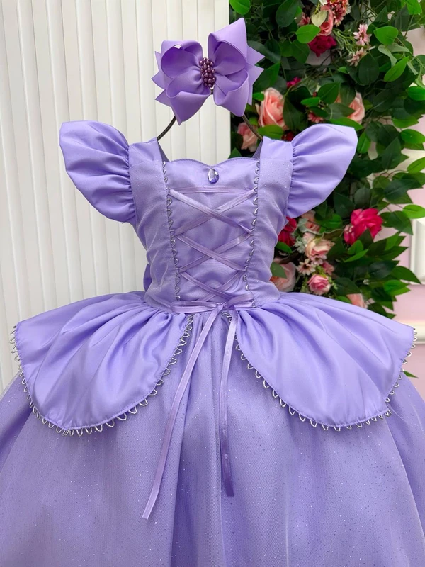 Vestido Fantasia Longo - Rapunzel 