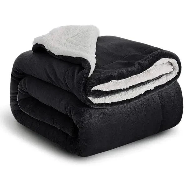Coberdrom Dupla Face Sherpa + Manta — Pele de Carneiro