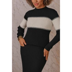 Conjunto Feminino Inverno Saia e Blusa em Tricot Modal Lanzinha – Elegante e Quentinho