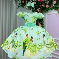 Vestido Temático Luxo - Princesa Tiana 