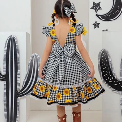Vestido Junino – Xadrez Floral Com Coração Bordado - Preto