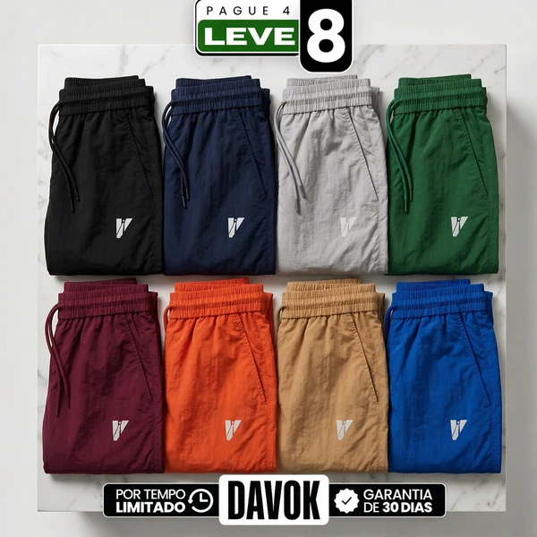 [Pague 4, Leve 8] Bermuda Tork Masculina em Nylon Texturizado de Alta Performance com Cós Elástico Reforçado e Ajuste Tático