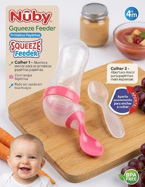 COLHER ALIMENTADOR ROSA