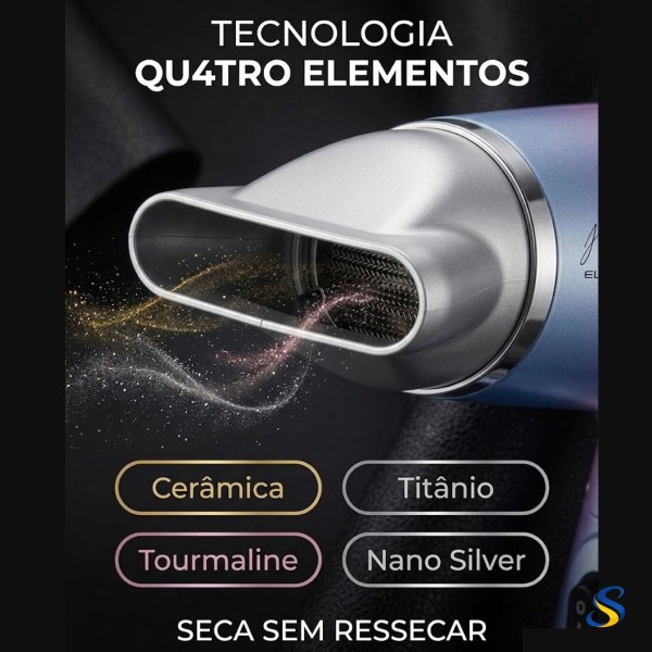 Secador de Cabelo By Juliette, Azul/Rosa, 1200W, Bivolt - SCT-JU-03