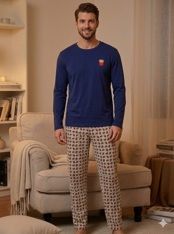 PIJAMA MANGA LONGA ADULTO BATATA FRITA 86123 PINGO LELE